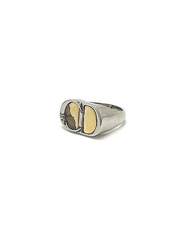 Christian Dior Christian Dior Dior CD Fashion Accessory Jewelry Cursive Ring, Women's, Silver (view 1)