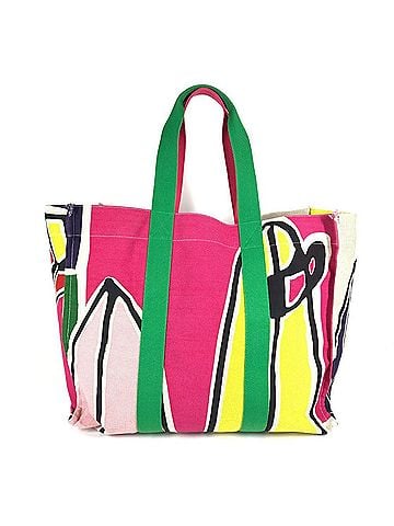 Hermès HERMES Tote Bag with Pouch, Sebas de Plage Logo, Shoulder Bag, Boston Cotton, Men's/Women's, Multicolor (view 2)