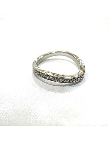 Chanel CHANEL Pt950 Ribbon de Chanel Full Diamond Eternity Ring, Jewelry, Accessory, Women's, Silver (view 1)