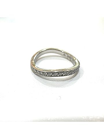 Chanel CHANEL Pt950 Ribbon de Chanel Full Diamond Eternity Ring, Jewelry, Accessory, Women's, Silver (view 2)