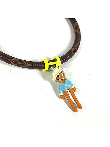 Louis Vuitton LOUIS VUITTON MP286E Monogram Canvas Hang It Mascot Bangle Bracelet for Men, Brown (view 2)