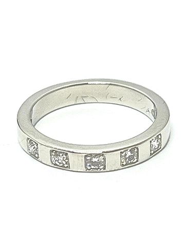 Bvlgari BVLGARI Bvlgari Jewelry Accessories "Marry Me" 5P Diamond Platinum Ring, Pt950, Women's Silver (view 1)