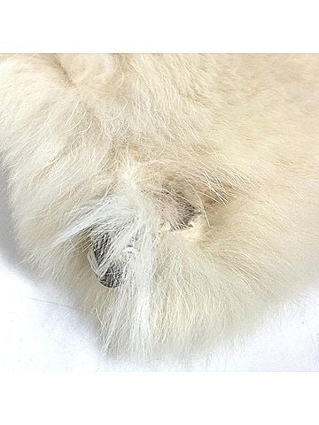Chanel CHANEL Vintage CC Coco Mark Logo Fur Rabbit Accessory Bangle Bracelet for Men and Women in Black (view 2)