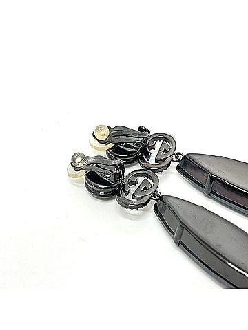 Gucci GUCCI GG Crystal Bijou Earrings in Metal, Black, for Women (view 2)