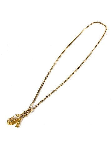 Salvatore Ferragamo Salvatore Ferragamo vintage sandals, shoes, accessories, jewelry, long chain necklace, metal, women's, gold (view 2)