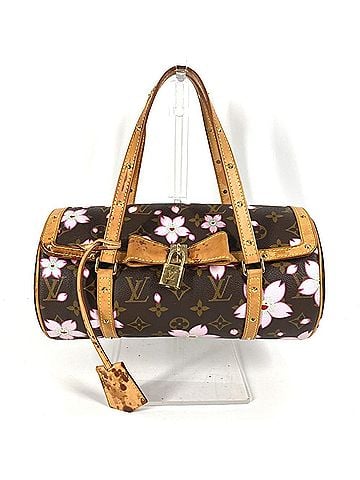 Louis Vuitton LOUIS VUITTON M92009 Monogram Cherry Blossom Papillon Tote Bag, shoulder bag, or handbag in Canvas, brown, designed by Takashi Murakami. (view 1)