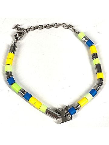 Louis Vuitton LOUIS VUITTON M00653 Sunrise Chain Bracelet, Metal, Blue, for Men and Women (view 1)