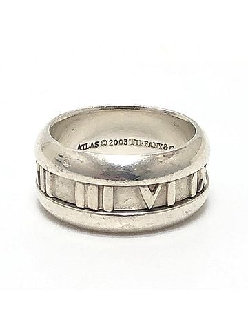 Tiffany & Co. TIFFANY &amp; Co. Tiffany Atlas 2003 Wide Accessory Jewelry Ring, SV925, Women's Silver (view 1)