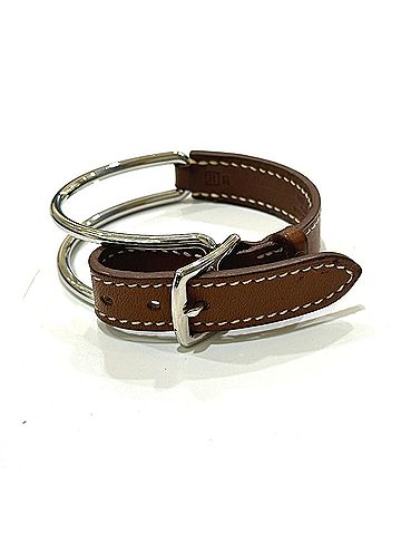 Hermès HERMES Hermes belt, metal and leather, brown, for women (view 2)