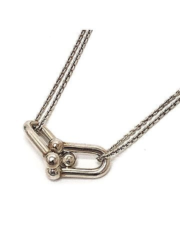 Tiffany & Co. TIFFANY &amp; Co. Tiffany SV925 Hardware Double Link Pendant Necklace for Women in Silver (view 1)