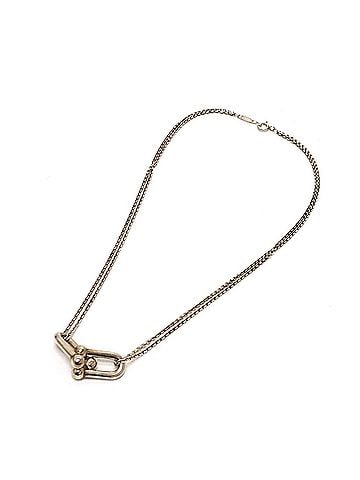 Tiffany & Co. TIFFANY &amp; Co. Tiffany SV925 Hardware Double Link Pendant Necklace for Women in Silver (view 2)
