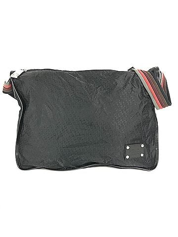 Fendi FENDI 7VA148 Zucca Logo Crossbody Shoulder Bag in Leather and Nylon, Black for Men Women (view 1)