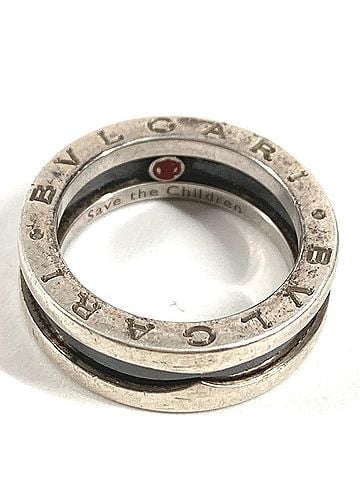 Bvlgari BVLGARI SAVE THE CHILDREN Ring, AG925, Black, for Men and Women, 1 (view 2)