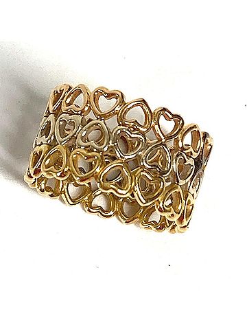 Tiffany & Co. TIFFANY &amp; Co. 18K Gold Crown of Hearts Triple Heart Ring, Au750, Women's, (view 2)