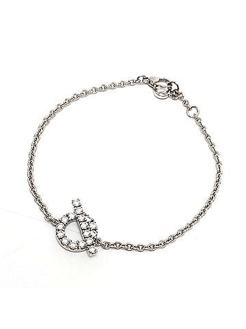 Hermès HERMES Finesse 18KWG Diamond 0.55ct Bracelet, 18KWG, Women's Silver (view 1)