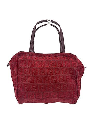 Fendi FENDI Zucca pattern mini bag, vintage handbag with logo, canvas, women's, red. (view 2)
