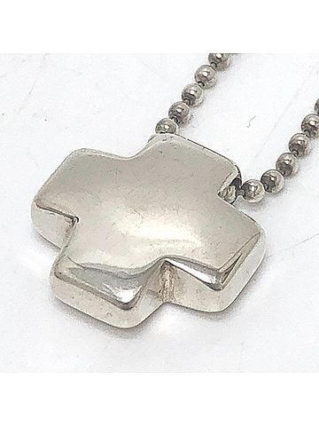 Tiffany & Co. TIFFANY&amp;Co. Tiffany Roman Cross Ball Chain Necklace, SV925, Women's Silver Accessory (view 1)