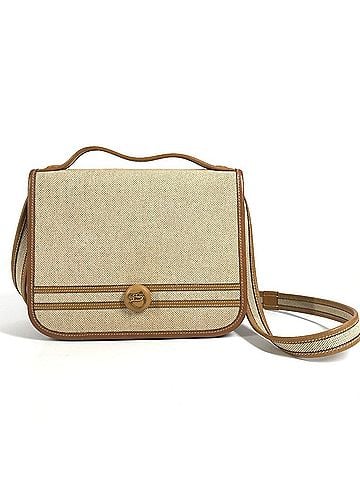 Hermès HERMES Hermes Horse Cheval Logo Vintage Jockey Bag Crossbody Flap Pouch 2-Way Handbag Shoulder Leather Canvas Men's Women's Beige (view 1)