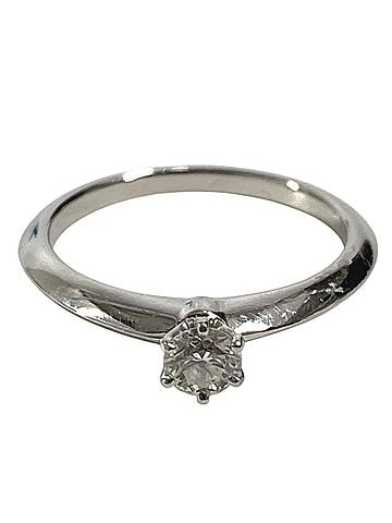 Tiffany & Co. TIFFANY&amp;Co. Tiffany Platinum Solitaire Diamond Ring, 1pt (0.22ct), Jewelry, Accessory, Pt950, Women's, Silver (view 1)