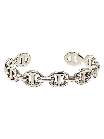 Hermès HERMES Chaine d'Ancre Enchainée SH size accessory bangle SV925 women's silver like new (view 1)