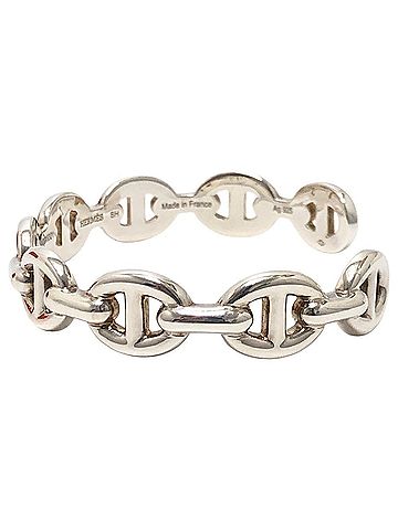 Hermès HERMES Chaine d'Ancre Enchainée SH size accessory bangle SV925 women's silver like new (view 2)