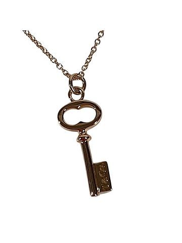 Tiffany & Co. TIFFANY&amp;Co. Tiffany 18K Gold Oval Key Necklace, Accessory Jewelry Chain Au750 Pink Gold, Women's (view 1)