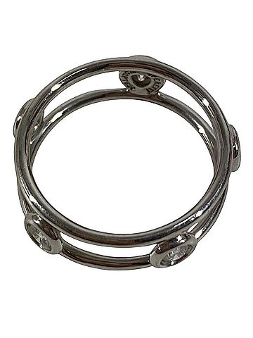 Tiffany & Co. TIFFANY&amp;Co. Tiffany 5P Diamond By the Yard Double Wire Ring, Accessory, Jewelry, Platinum Pt950, Women's, Silver (view 2)