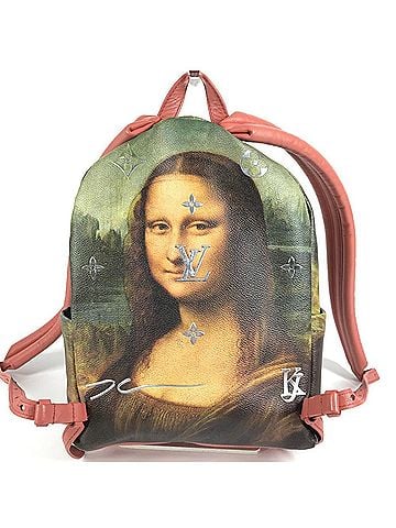 Louis Vuitton LOUIS VUITTON M43375 Masters Collection Mona Lisa Palm Springs Backpack, Leather, Men's/Women's, Khaki (view 2)