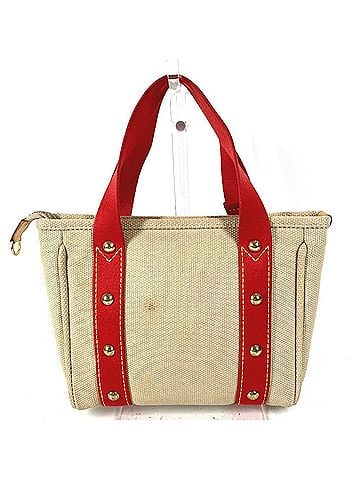 Louis Vuitton LOUIS VUITTON M40038 Antigua Cabas PM Tote Bag, Handbag, Cotton, Women's, Beige (view 2)