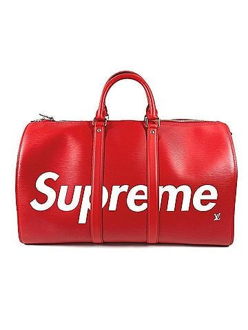 Louis Vuitton LOUIS VUITTON M53419 Epi Leather x Supreme Collaboration Keepall Bandoulière 45 Travel Bag, Boston Men's, Red, Like New (view 1)