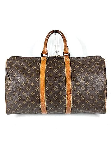 Louis Vuitton LOUIS VUITTON M41428 Monogram Keepall 45 (Old Model) Bag, Travel Handbag, Boston Canvas, Men's, Women's, Brown (view 2)