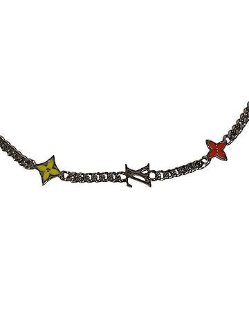 Louis Vuitton LOUIS VUITTON M01951 Monogram Low Long Necklace Chain Accessory Metal Men's Silver (view 2)