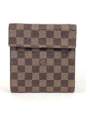 Louis Vuitton LOUIS VUITTON M99074 Damier CD Case DVD Handbag Pouch Japan 20th Anniversary Limited Edition Bag Canvas Men's Women's Ebene Brown (view 1)