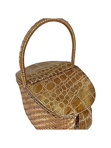 Fendi FENDI Vintage Straw Bag, Handbag, Linen, Women's, Beige (view 2)