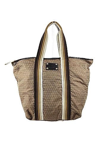 Fendi FENDI 7VA240 Handbag with Pouch, Logo, Zucchino Leather, Tote Bag, Shoulder Nylon, Men's &amp; Women's, Beige (view 1)