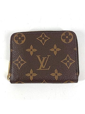 Louis Vuitton LOUIS VUITTON M60067 Monogram Zippy Coin Purse Wallet, Purse, Round Zipper Wallet/Coin Case, Canvas, Men's/Women's, Brown, Like New (view 1)