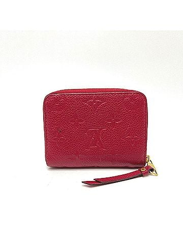 Louis Vuitton LOUIS VUITTON M63696 Monogram Empreinte Zippy Coin Purse, Round Zipper Wallet, Case, Leather, Women's, Red (view 1)