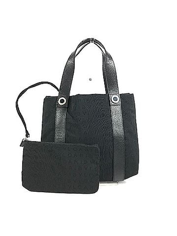 Bvlgari BVLGARI Logomania Handbag with Pouch, Tote Bag, Leather, Canvas, Black, for Men and Women (view 1)