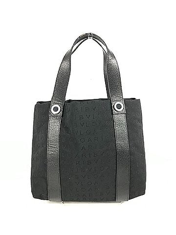 Bvlgari BVLGARI Logomania Handbag with Pouch, Tote Bag, Leather, Canvas, Black, for Men and Women (view 2)