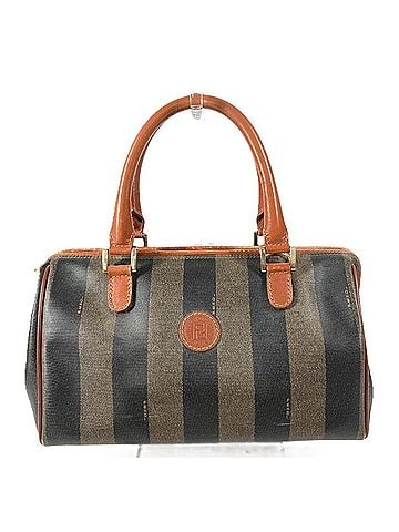 Fendi FENDI Vintage Pecan Bag Mini Boston Handbag Leather Men's Women's Khaki (view 1)