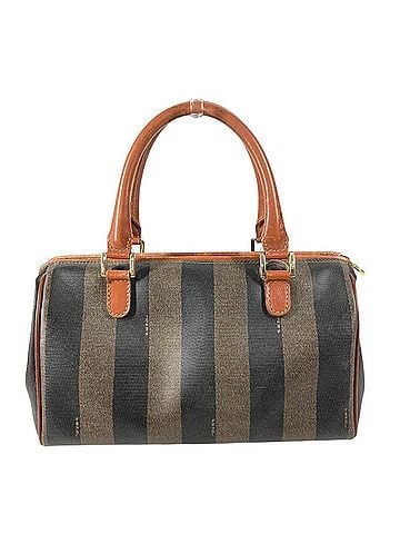 Fendi FENDI Vintage Pecan Bag Mini Boston Handbag Leather Men's Women's Khaki (view 2)