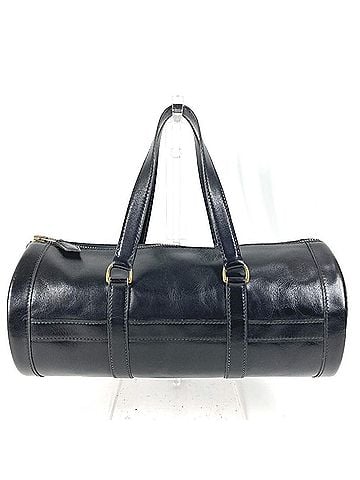 Hermès HERMES Vintage Arti Bag, Mini Boston Cylindrical Handbag, Leather, Men's &amp; Women's, Black (view 1)