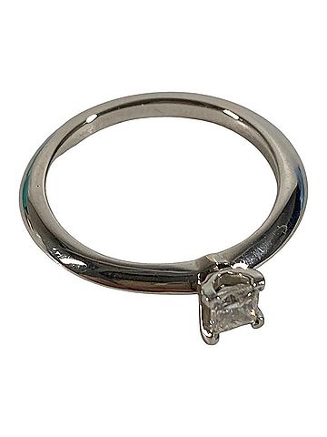 Tiffany & Co. TIFFANY&amp;Co. Tiffany &amp; Co. D0.19ct Diamond Princess Cut Platinum Ring/Jewelry Pt950 Women's Silver (view 2)
