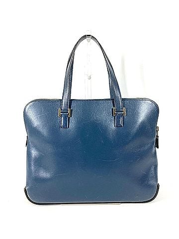 Hermès HERMES Vintage Escapada Briefcase Handbag Document Bag Business Leather Men's Navy (view 2)