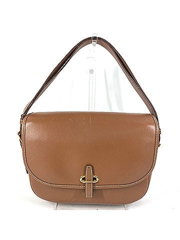 Hermès HERMES Vintage Paddock Golf Bag, Flap Shoulder Handbag, Leather, Men's &amp; Women's, Brown (view 1)