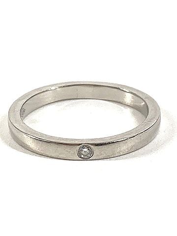 Cartier CARTIER Cartier 1P Diamond Platinum Ring (Pt950) - Women's Silver (view 1)