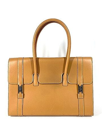 Hermès HERMES Drag 37 Tote Bag/Business Bag/Handbag in Box Calf Leather, Natural Beige, for Men and Women. (view 1)