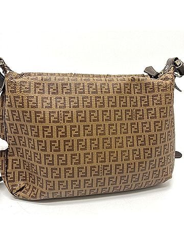 Fendi FENDI 8BT206 Monogram Zucchino Logo Bag, Crossbody Pouch, Shoulder Men's &amp; Women's, Beige (view 2)