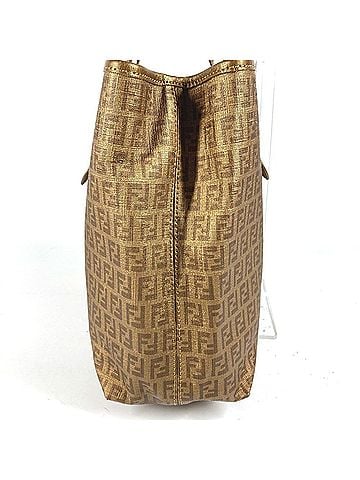 Fendi FENDI 8BH238 Zucca Zucchino Logo Bag Tote Shoulder Leather Men's Women's Gold (view 2)