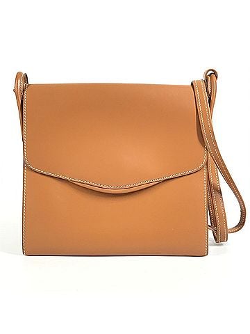 Hermès HERMES Vintage Bag, Crossbody Flap Shoulder Veau Chamonix Leather, Men's &amp; Women's, Natural Brown (view 1)